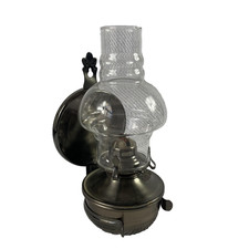 Vintage Style Wall Mount Hurricane Oil Lamp M...