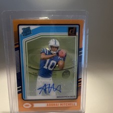  2024 /249 Panini Clearly Donruss Orange Adonai Mitchell #71 Indianapolis Colts