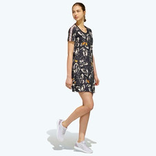 adidas X Farm Rio Women’s Tennis Dress Butterfly Print Black/White/Orange Sz L
