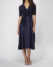 Alex Evenings Sequin Lace And Jersey Fit-And-Flare Party Dress Size 8