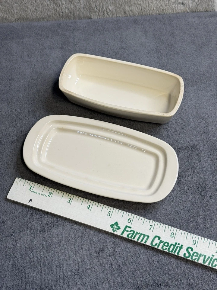 Plato de mantequilla COSECHA DE OTOÑO patrón de trigo vintage Foto 4 de 4