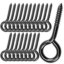 5 Inch Black Metal Eye Screw Hanger Hooks Heavy Duty. Ceiling Hooks For Hangi...