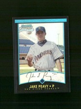 2001 Bowman Chrome #183 Jake Peavy Refractor