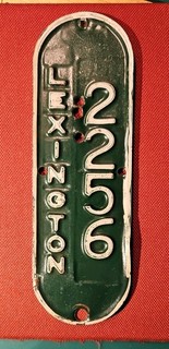 Vtg Lexington # 2256 Massachusetts Mass MA Bicycle Bike License Plate Tag used