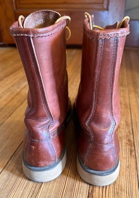 Vintage WC Russell Moccasin Boots Blue Label Double Vamp Size 10.5