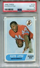 1968 Topps #173 Floyd Little Rookie PSA 6 EX-MT Denver Broncos