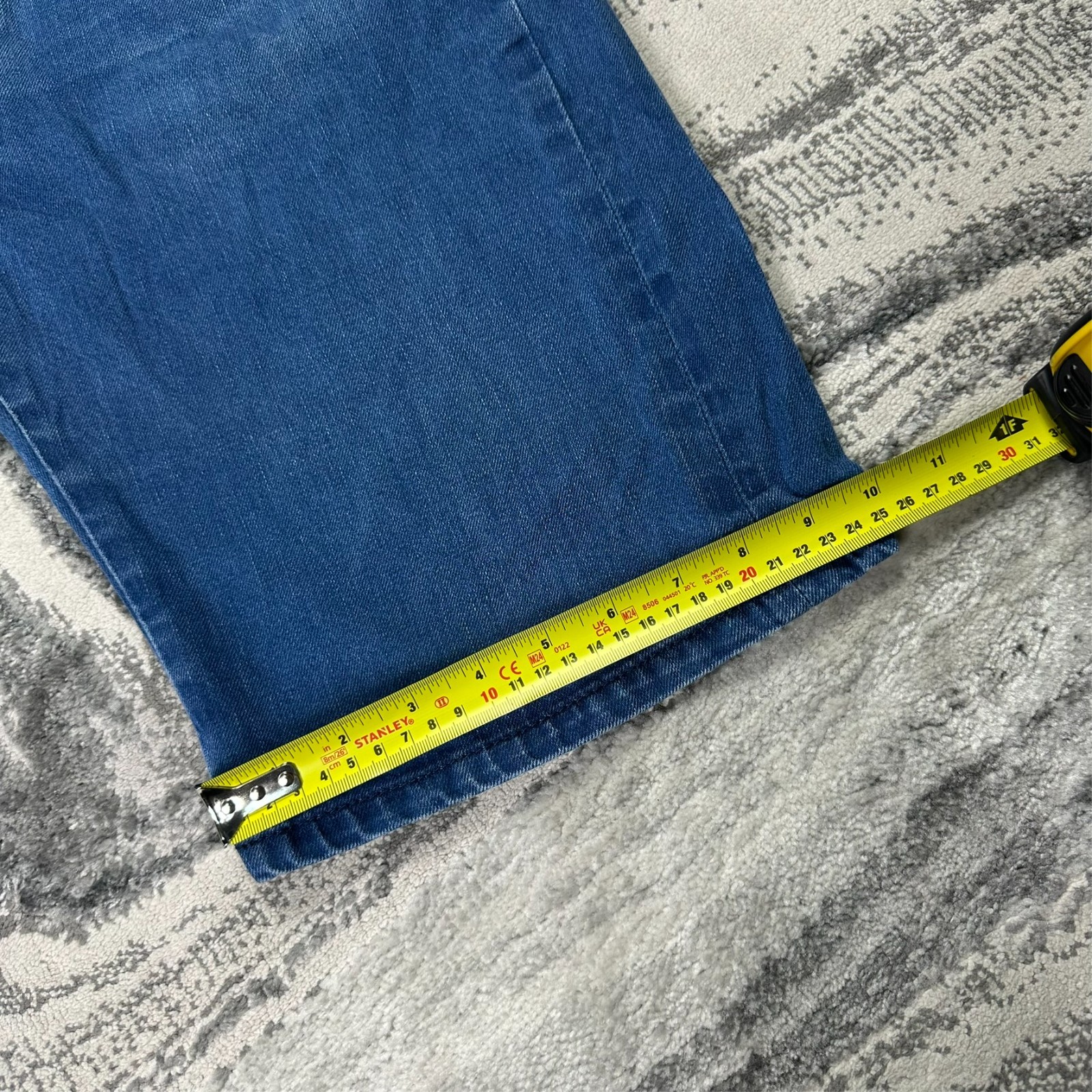 Vintage Jack & Jones Premium Blue Mid Wash W36 Regular Fit Cotton Denim Shorts image 6