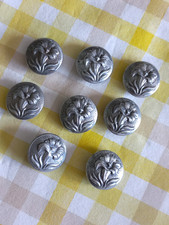 8 schöne Metallknöpfe Enzian 19mm Trachten ...