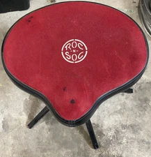 Vintage Heavy Duty Roc-n-Soc Original Saddle Drum Throne Black & Red