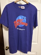 Vintage 1991 Planet Hollywood Walt Disney World T Shirt Mens S Purple Made USA