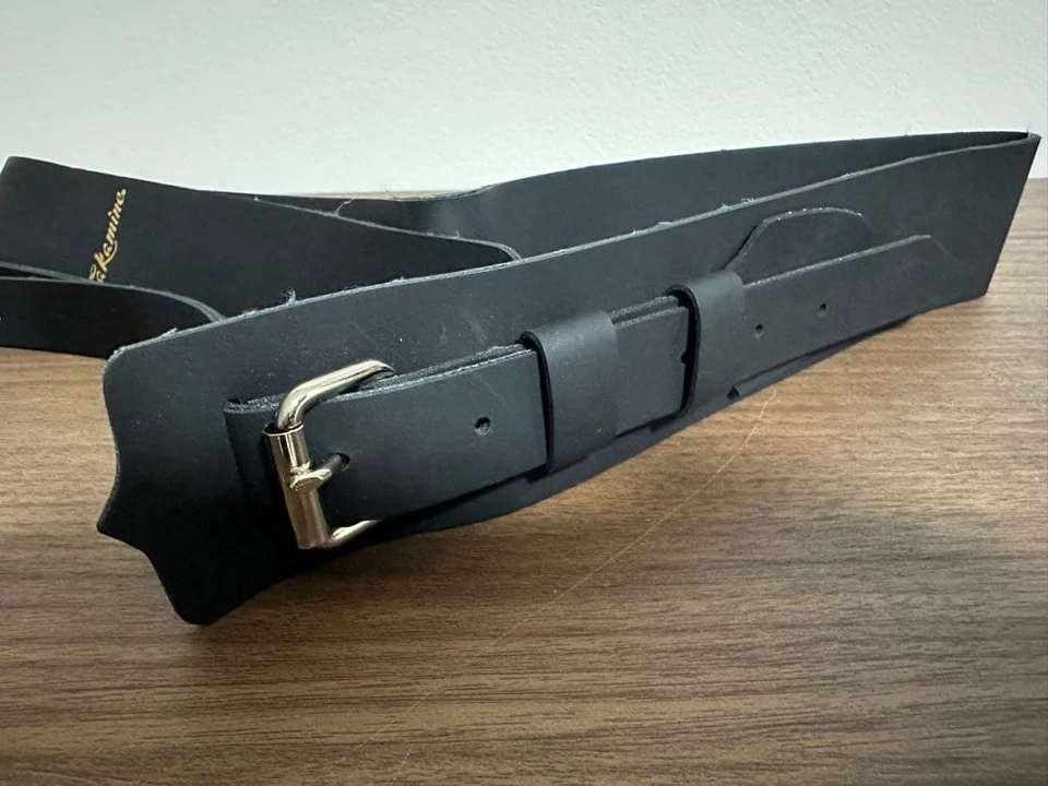 Takamine pulseira de couro preto ajustável acessórios confortáveis feitos E314 - Imagem 4 de 4