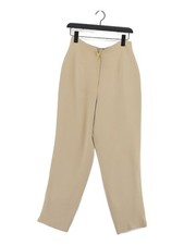 Austin Reed Women's Trousers UK 10 Cream Silk with Other Straight Chino