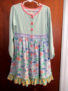 Vestido de Primavera Matilda Jane Niñas Manga Larga Sobre las Nubes Paraguas Talla 6