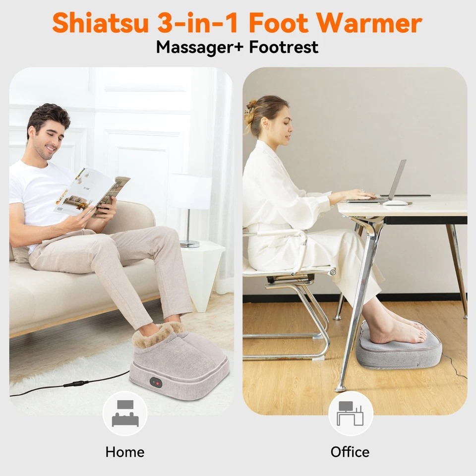 Masajeador de pies Snailax Shiatsu con calor amasado calentador de pies circulación sanguínea Foto 2 de 4