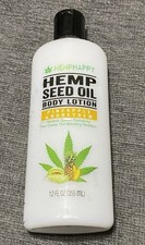 2 BTLS.HEMPHAPPY HEMP SEED OIL BODY LOTION, PINEAPPLE  HONEYDEW 12oz.