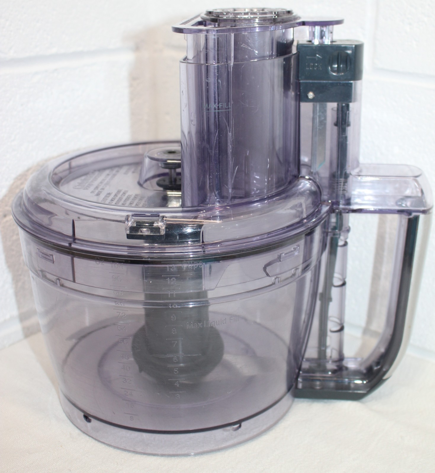 Cuisinart 13-Cup Elemental Food Processor FP-13GSVWB Work Bowl/Lid/Chute/Pushers
