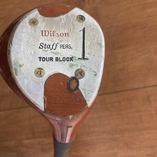 Vintage Wilson Staff Tour Block Driver Persimmon Head Med-Firm Shaft RH 43"
