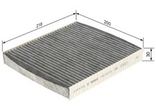 BOSCH Aktivkohleinnenraumfilter 1 987 432 433 1987432433 R2433