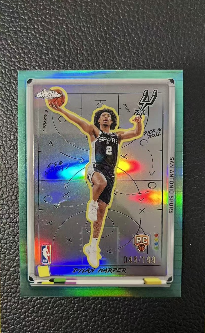 2025-26 Topps Chrome Dylan Harper RC X's And Whoa's Aqua Refractor /199