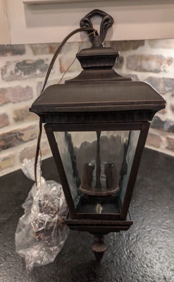 Nuvo Lighting Charter 2 Light Outdoor Hanging Lantern in Old Penny Bronze - Image 1 of 4
