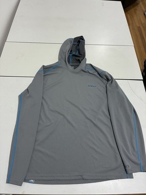 Simms SolarFlex Hoodie Medium Gray Fishing Performance Pullover Anglers Outdoors