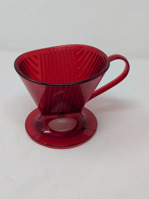 Melitta Signature Series 1 Cup Pour Over Coffee Brewer Tritan Red