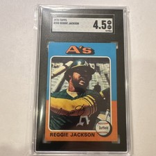 1975 Topps - Reggie Jackson #300 Oakland A's Athletics SGC Graded 4.5
