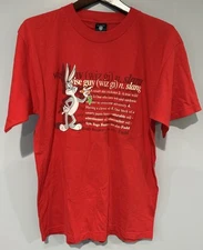 Vintage Warner Brothers Store Bugs Bunny Wise Guy Shirt Large 