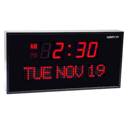 #ad Ivation Jid0222red Digital Clock Led Rectangle 22quot; W Red $99.99