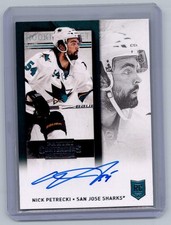 2013-14 Panini Contenders #200 Nick Petrecki AU,RC San Jose Sharks