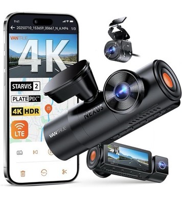 Vantrue N4 Pro S (N4 Pro S) 3 Channel Dashcam 4K + 1080P + 2.5K Optional LTE