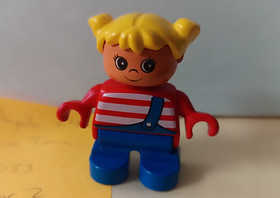 Lego Duplo 2435 Western Town Child Type 2 Girl Minifigure 6453pb033