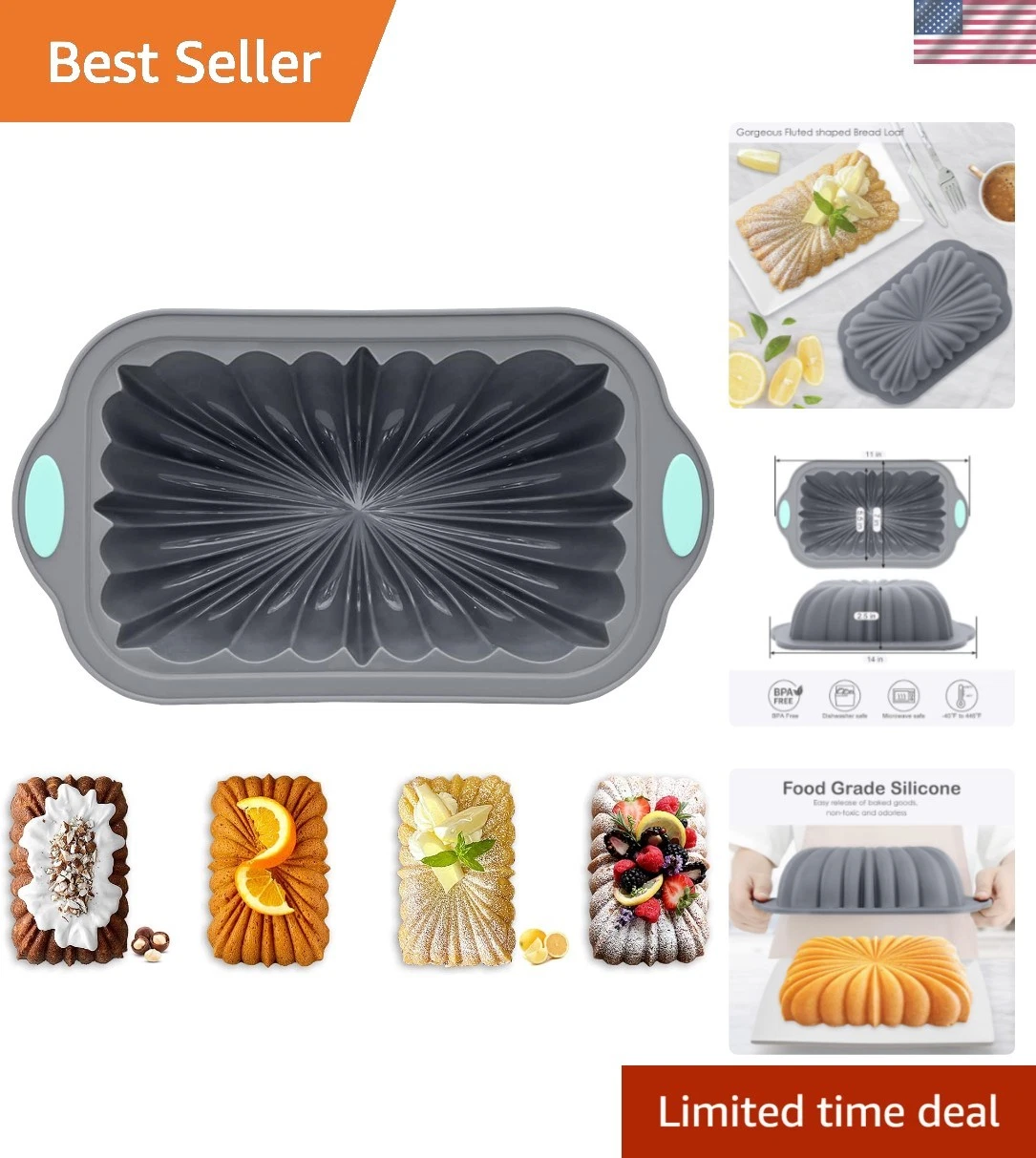 Food Grade Silicone Bread Pan with Reinforced Design – Perfect for Gifts
