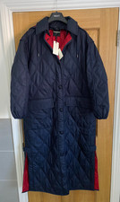 NEW NAVY BLUE TED BAKER LILLAN QUILTED COAT, UK 12 (TED SIZE 3)