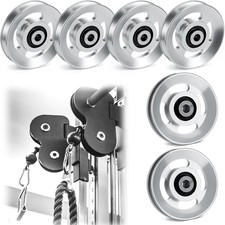 Aluminum Pulleys for Cable Machine Set, 90Mm Aluminum Alloy Bearing Gym Pulley W