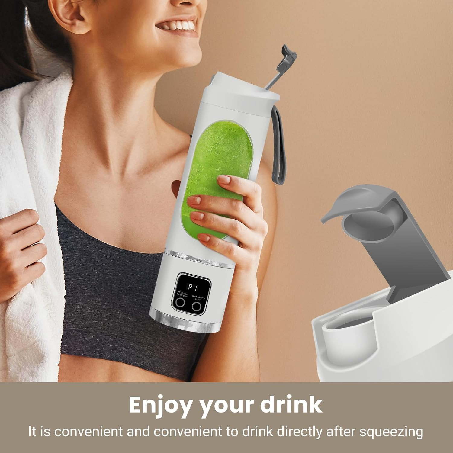 Portable Blender Personal Electric USB，500ML Portable Juicer Shakes and Smoothie