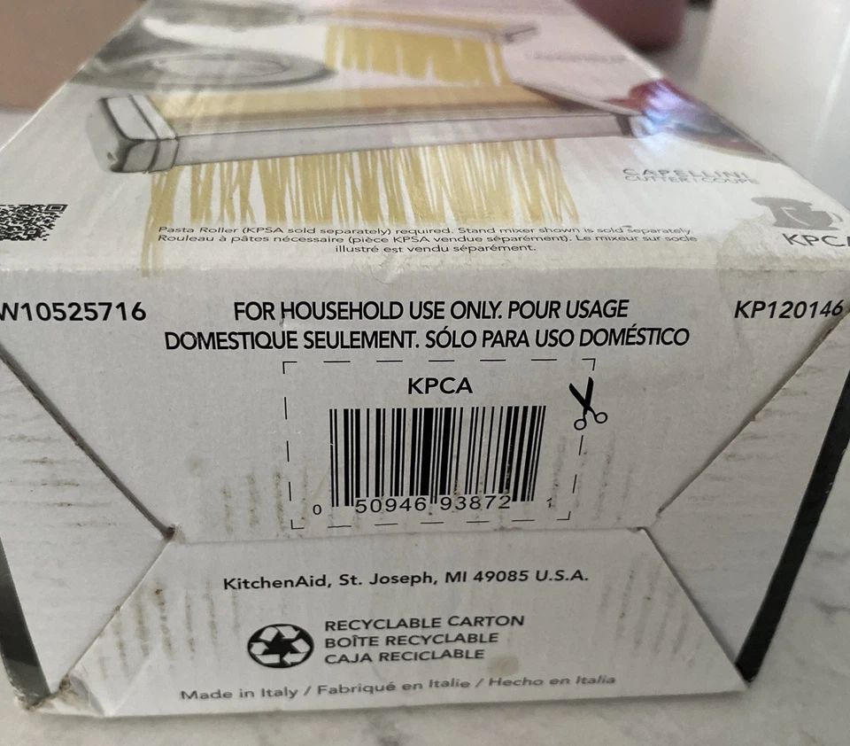 KitchenAid KPCA Stand Mixer Attachment Pasta Cutter Companion Set - Image 2 of 4