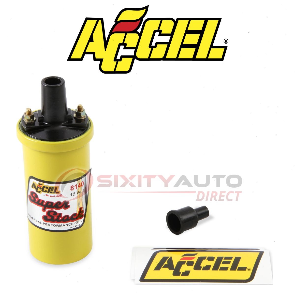 ACCEL Ignition Coil for 1975-1978 Chrysler Cordoba - Spark Plug Wire Boot  xb