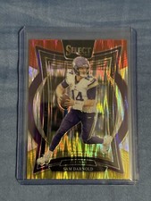 2024 Panini Select - Concourse Sam Darnold #92 Red & Yellow Shock Prizm