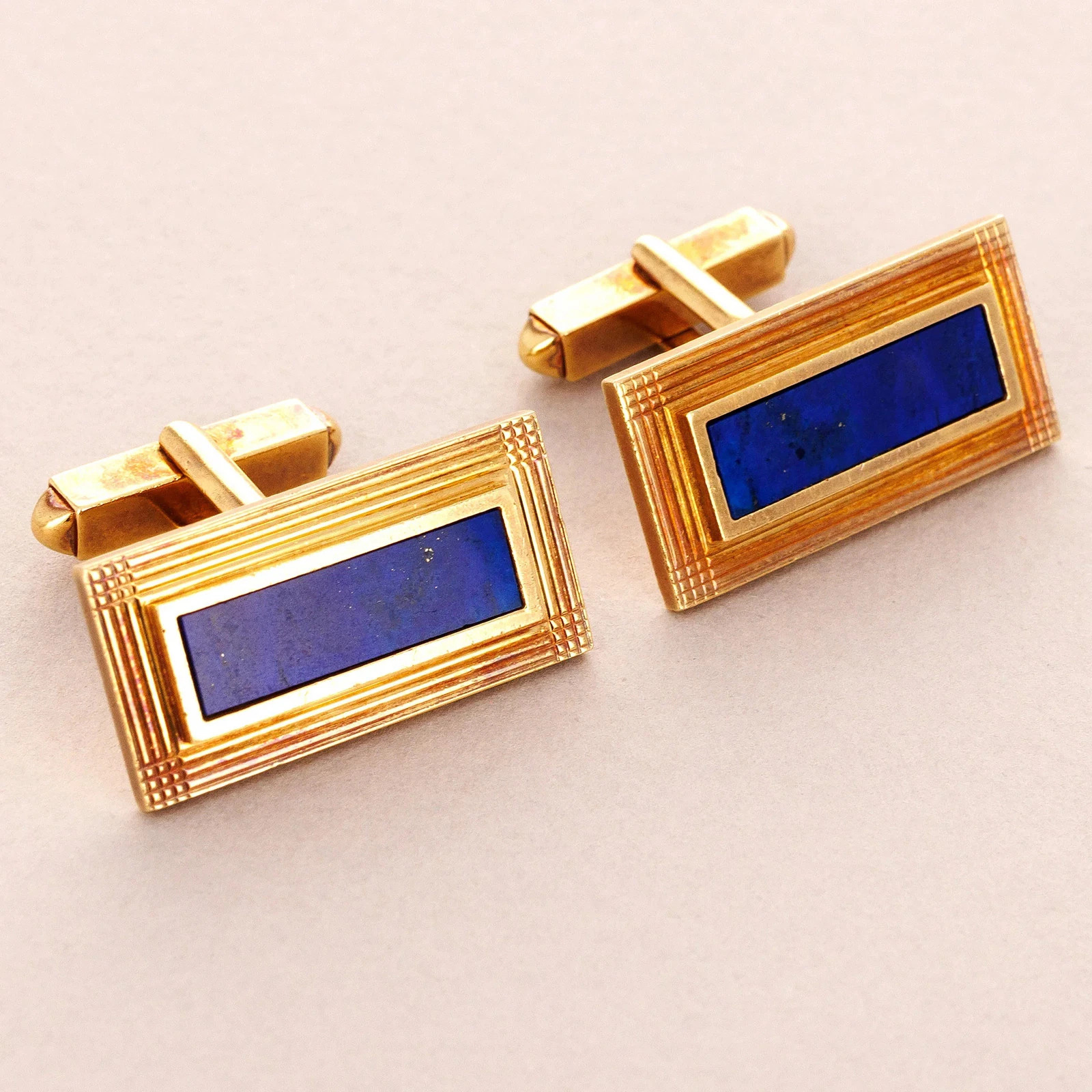 Patek Philippe — Patek Philippe 18K Yellow Gold Lapis Cufflinks, 1960s (Objet)