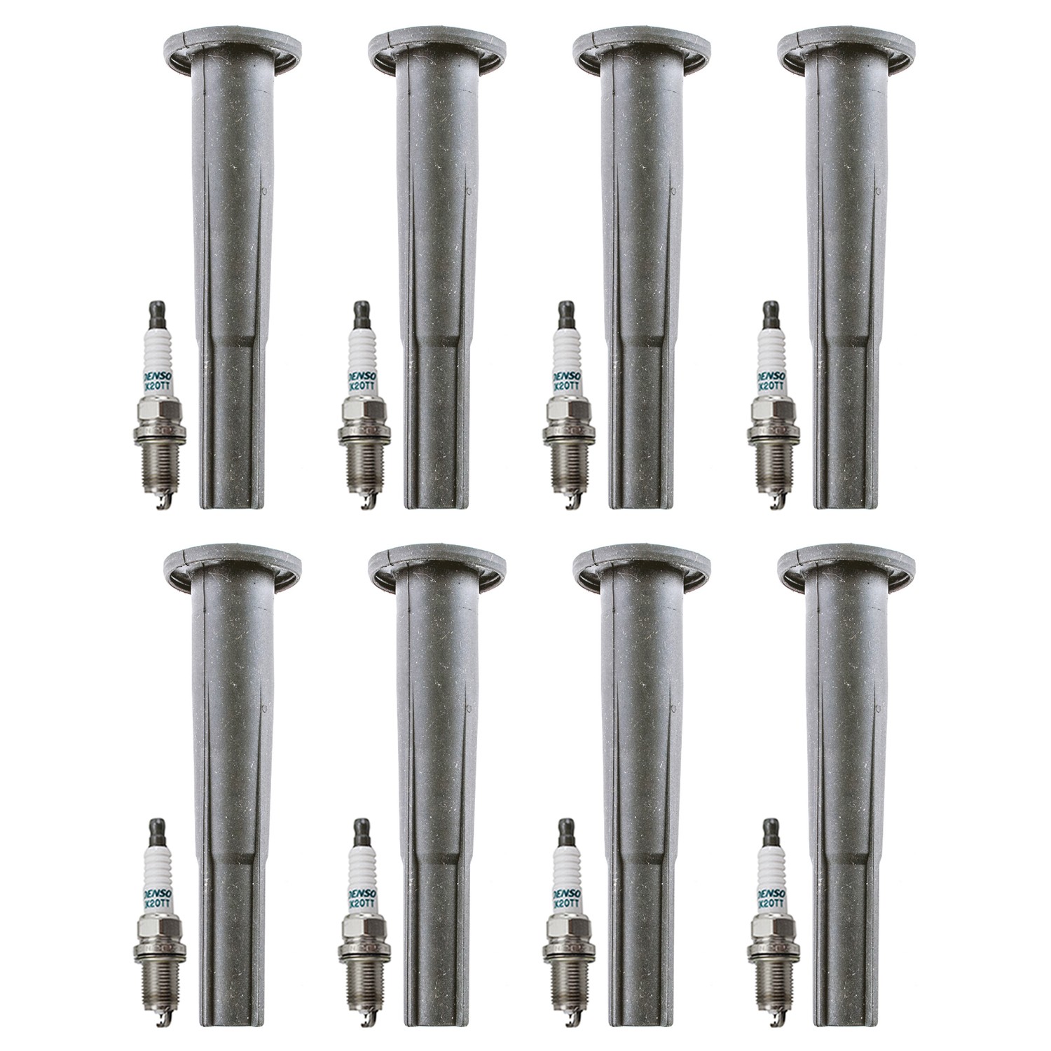 Denso 8 Iridium TT Spark Plugs 8 Coil Boots Kit for Lexus GS400 LS400 SC400 V8