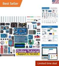 Arduino Mega 2560 R3 Complete Kit: 73 Projects, Support for Scratch  C Language