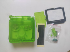 Clear Green GBA SP Housing Shell Regular Screen Ready for Game Boy Advance SP