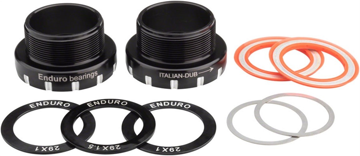 Enduro Italian Bottom Bracket for DUB Spindles, Stainless Steel Angular Contact