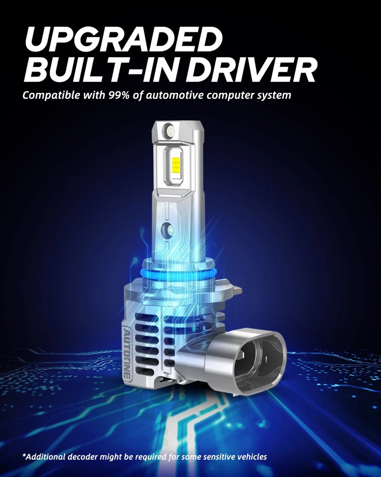 2/4/6X 9005 HB3 Combo Faro LED Kit de Bombilla de haz alto bajo 6500K Blanco Brillante Foto 4 de 4