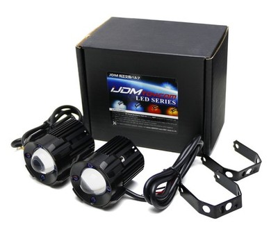 2PCS 1Inch White/Yellow Dual Color 20W Mini LED Projector Lens Driving Fog Light