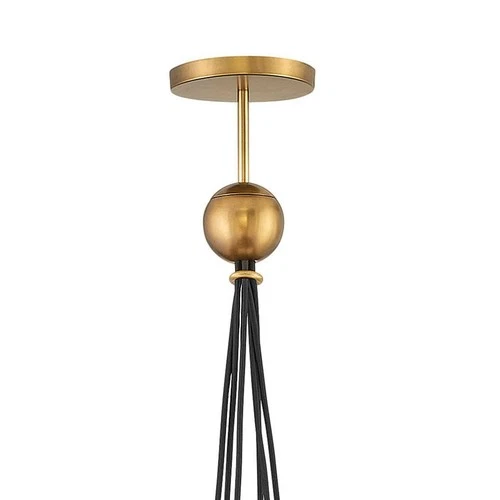 Hinkley Skye 24"W Heritage Brass 6-Light Cluster Pendant - Picture 7 of 9