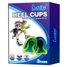 2 Pairs Kids Heel Cups for Heel Pain Sport Shock Absorbing Gel Heel Inserts f...