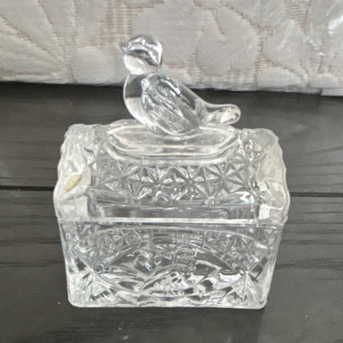 Vintage Hofbauer Cut Glass Rectangle Trinket Box