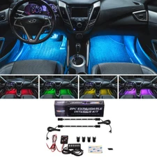 LEDGlow 2pc 7 Color LED Interior Neon Light Kit w Flash Patterns & Control Box